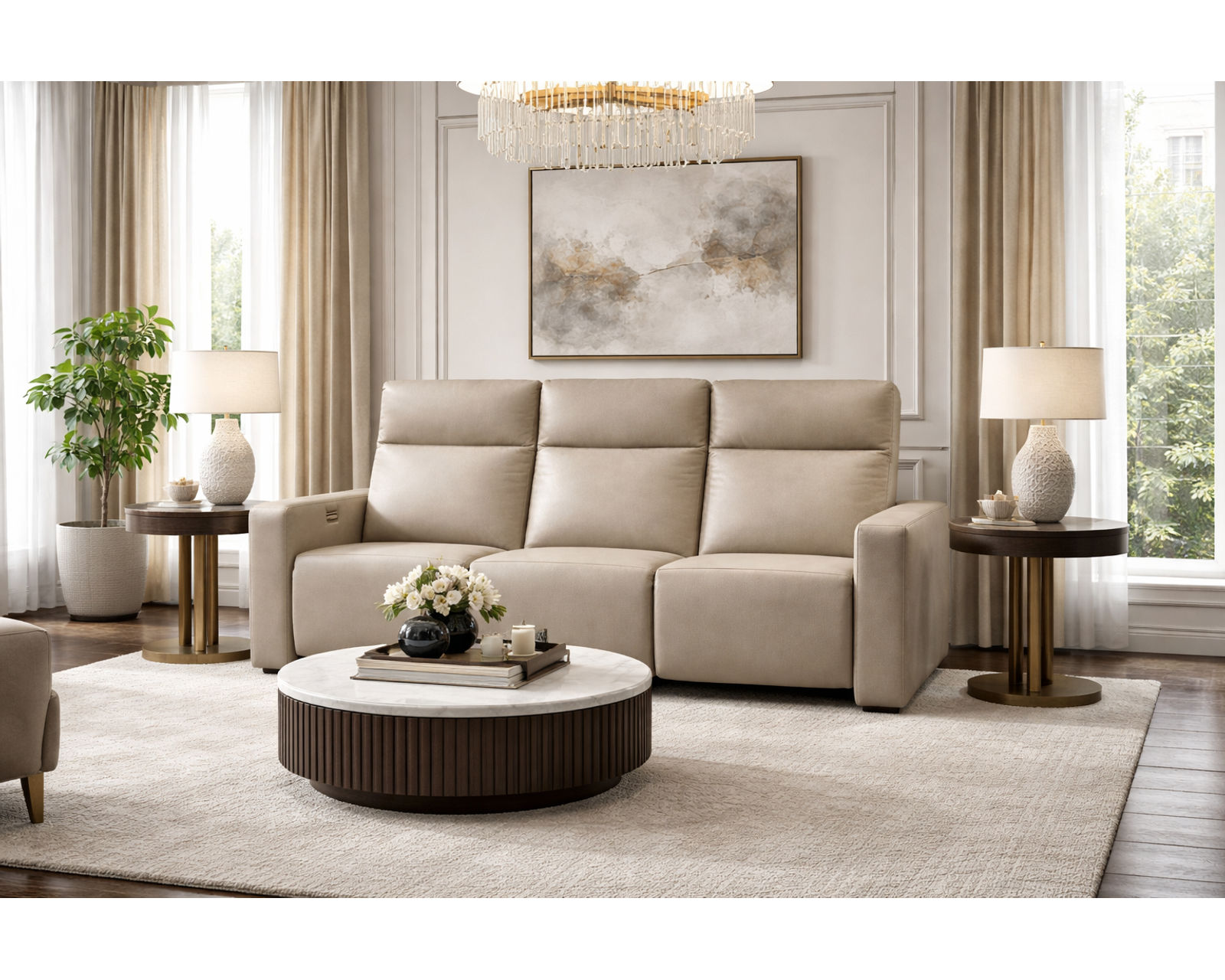 Frances Dual Power Reclining Sofa — Available in Standard & Wide Cushions, 140+ Leather Options, and 79", 83", or 112" Widths - Designed for Comfort. Built for Life. Priced for You.