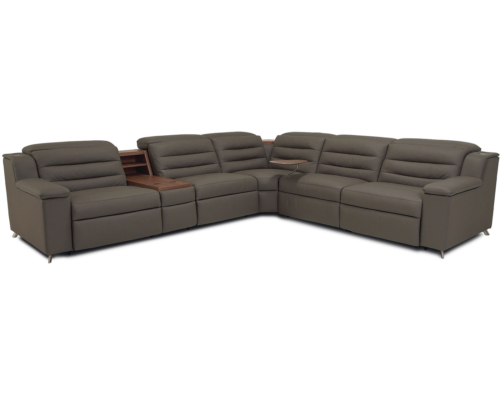 Lotus 44012 Reclining Sectional (+200 colors) - Layout C: Five Piece Reclining Sectional 142" x 127"
