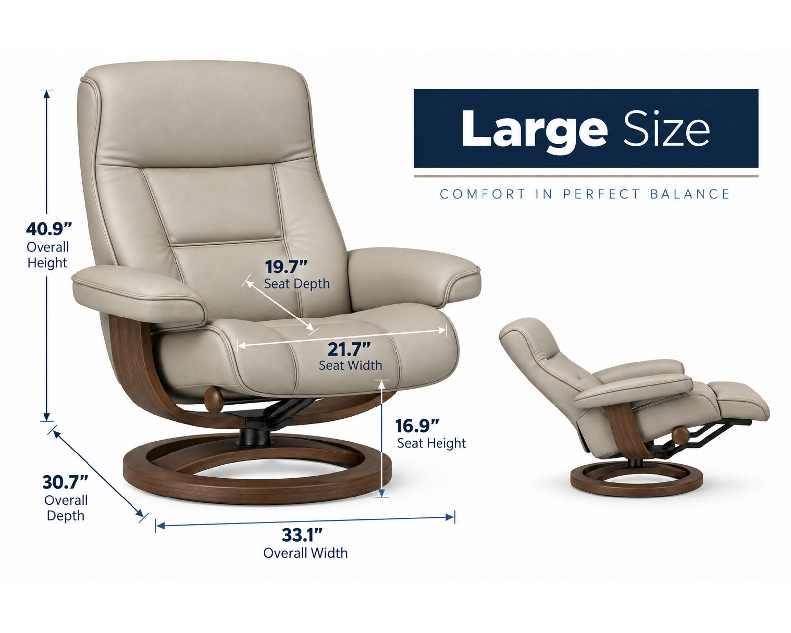 Nordic 21 Reclining Chair & Ottoman (IN STOCK) Iconic Scandinavian Comfort. Designed Around You - Where Scandinavian Quality Meets Exceptional Value.