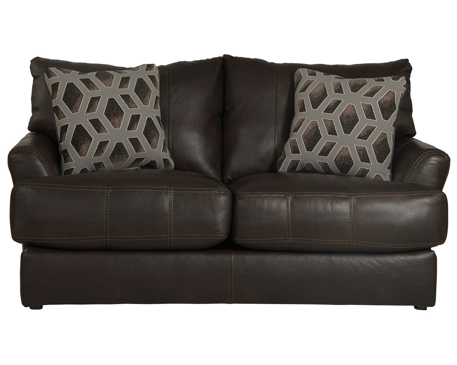 Prato Top Grain Leather Touch 85" Sofa (2 colors) includes pillows