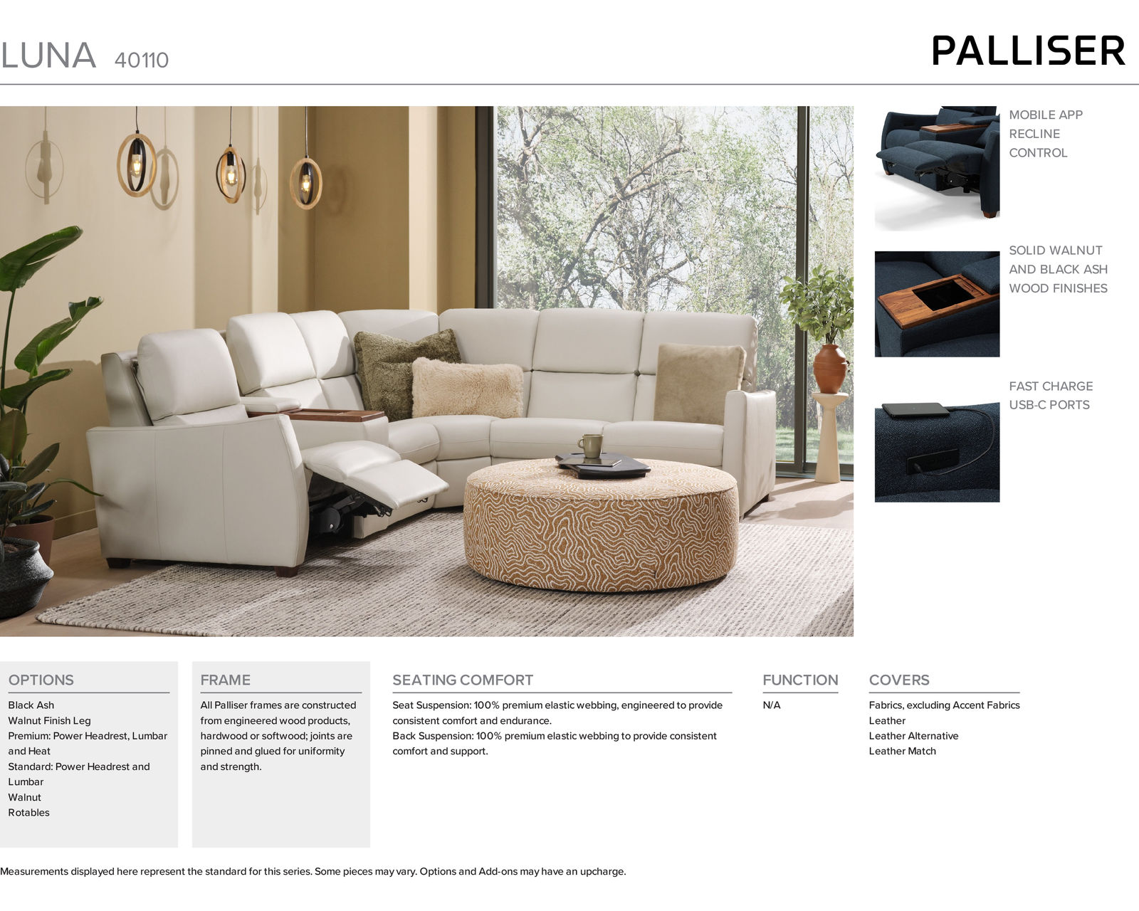 Luna 40110 Sofa (79") +100 leathers