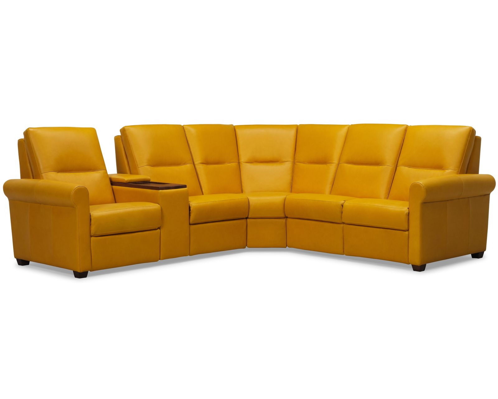 Essex 40112 Triple Power Reclining Sectional (+100 leathers) - Layout B: Three Piece Reclining Sectional (2 recliner) 110" x 98"