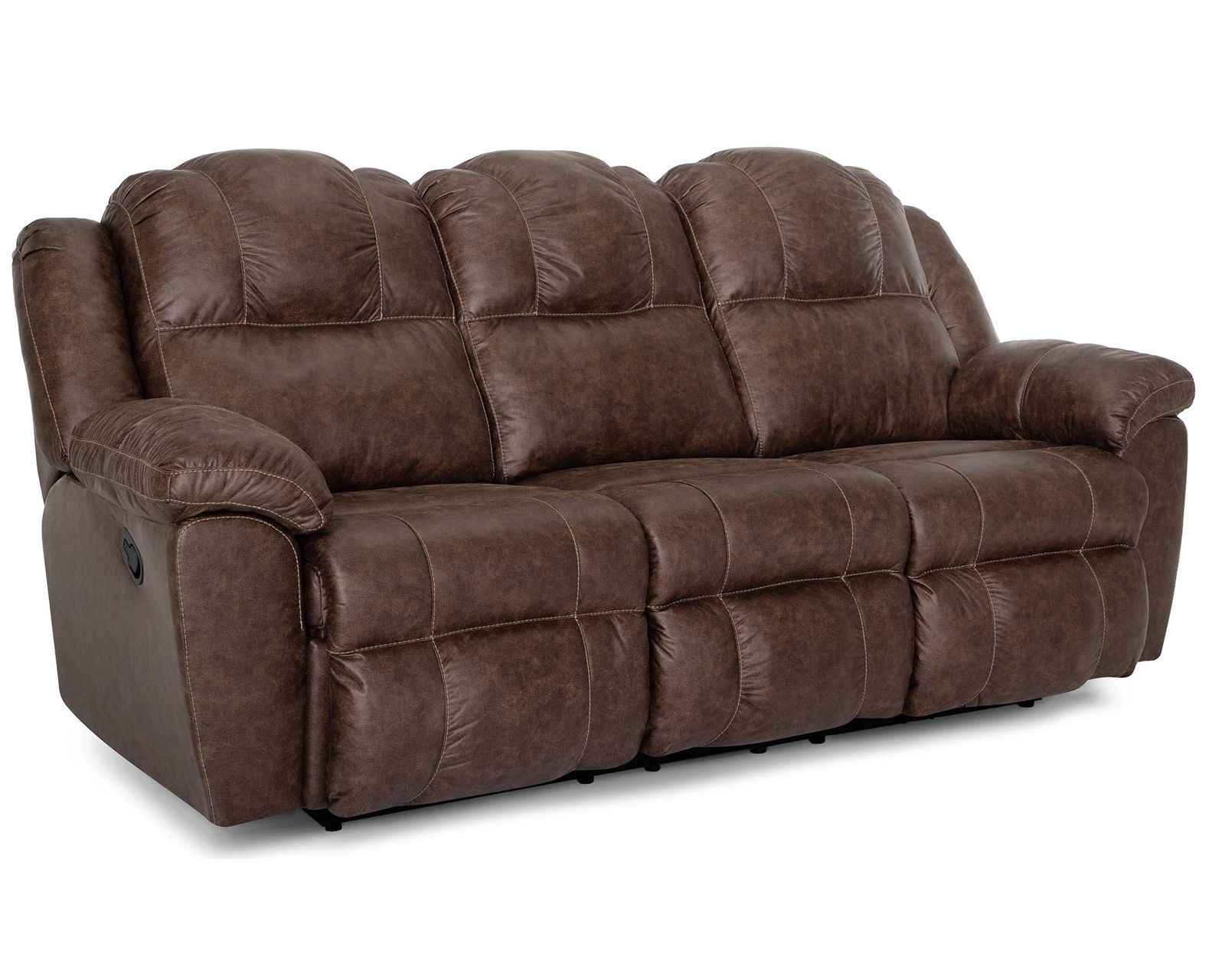 Castello 92" Reclining Sofa Walnut (A Best-Selling Favorite. Plush Comfort with a Distinctive Crowned Design) - Comfort in Motion. Built to Last.