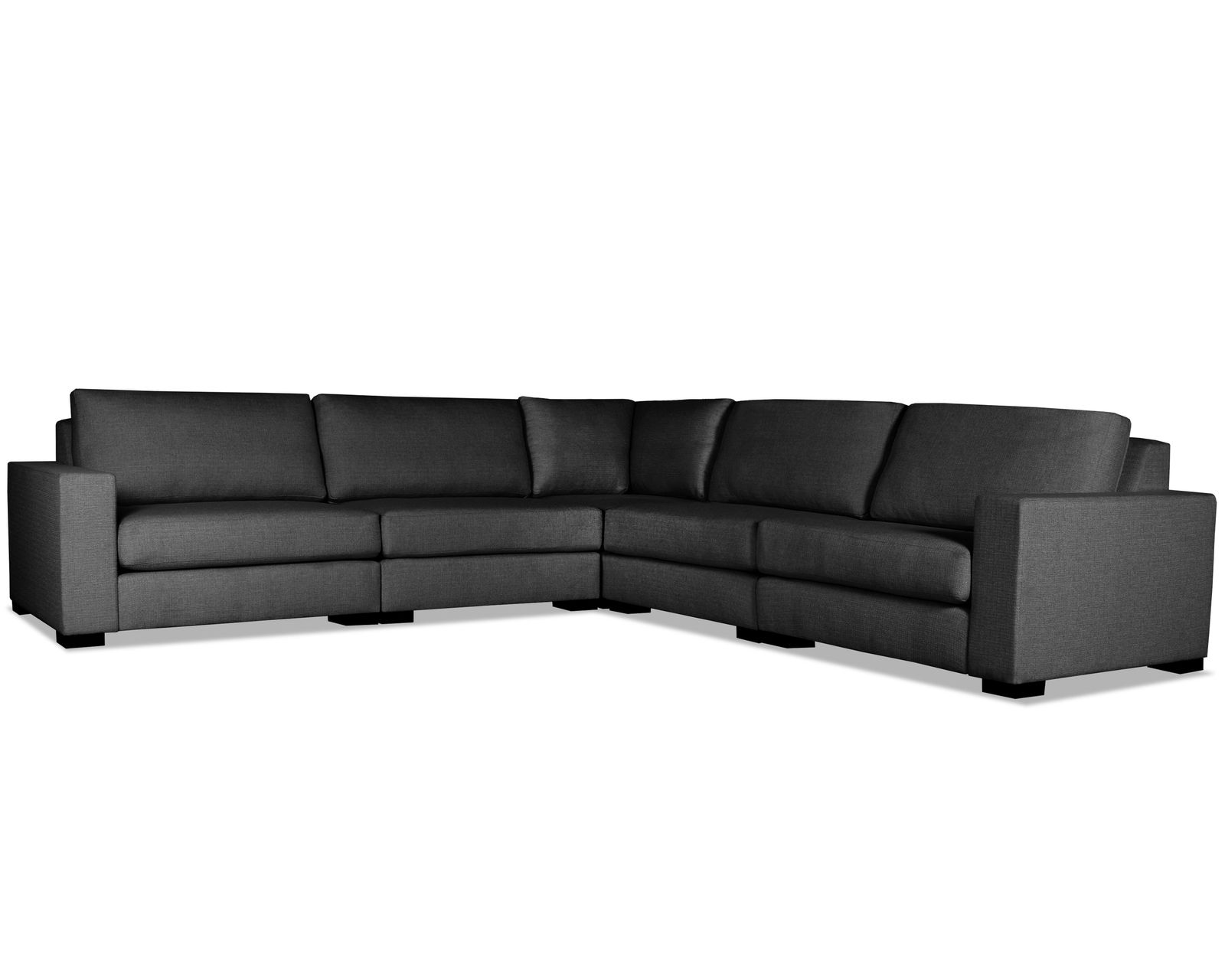 Veranda 5 Pieces Modular Sectional C (Choice of Colors) - Veranda 5 Pieces Modular Sectional in Charcoal
