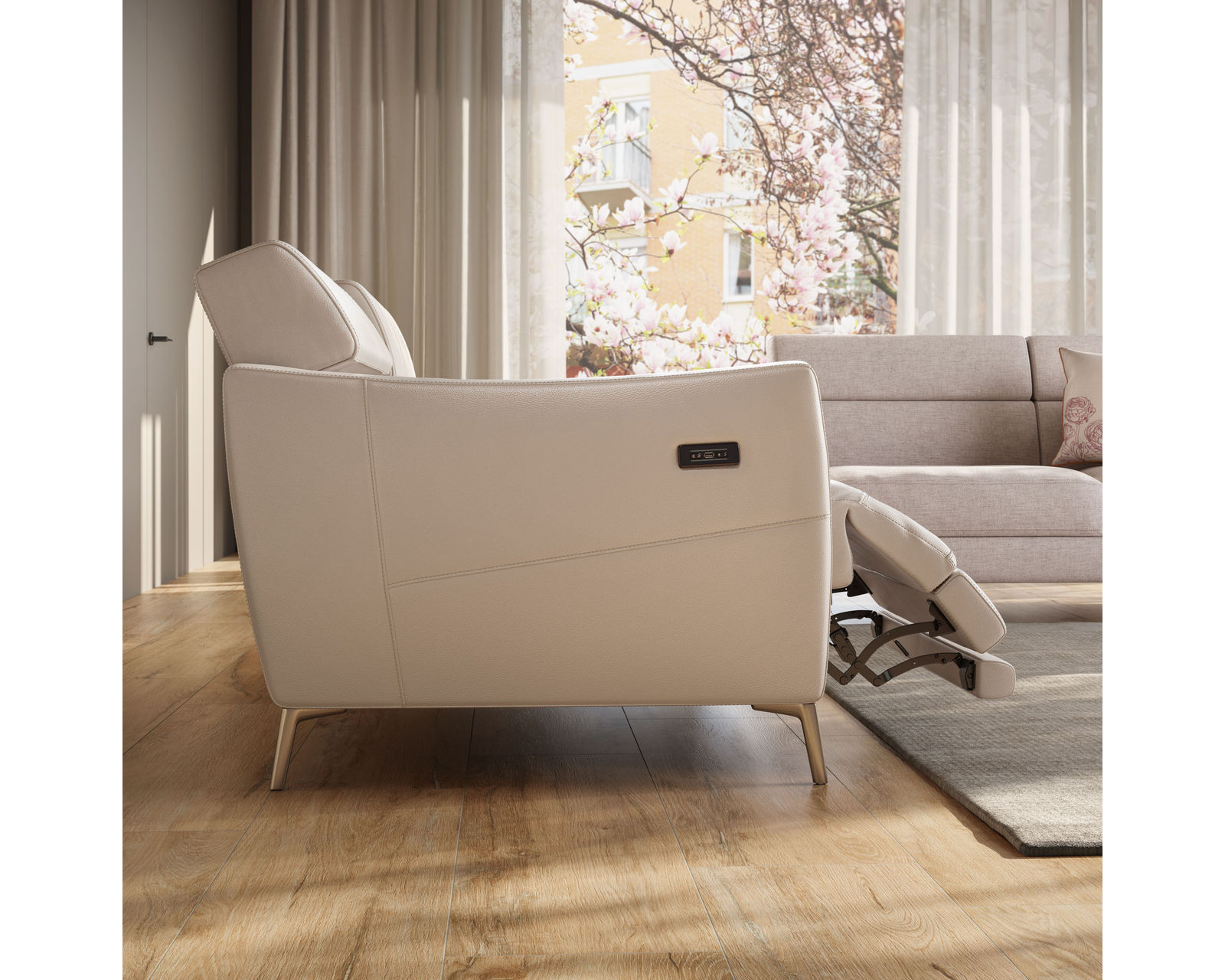 Greg C200 Power Headrest Power Reclining Sectional (+ 50 leathers)