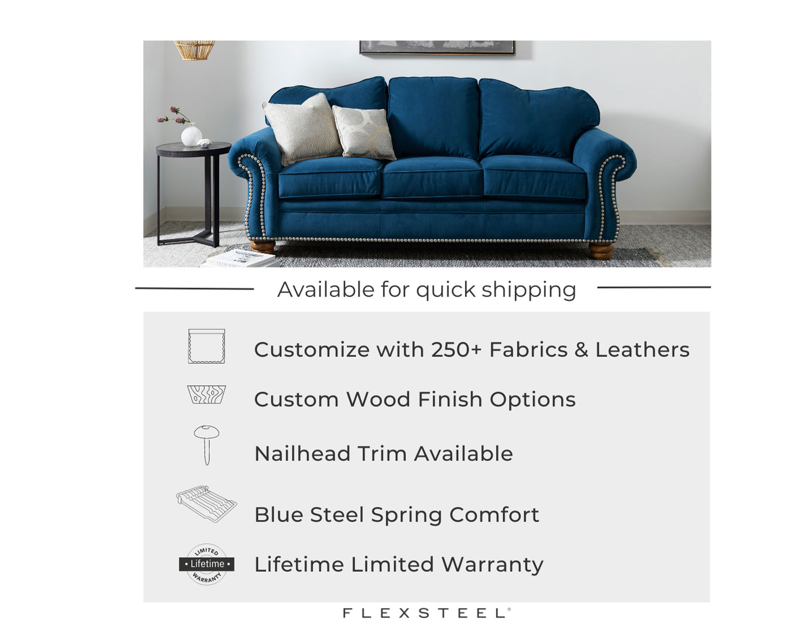 Bexley 8646 Sofa (+100 fabrics) 91"
