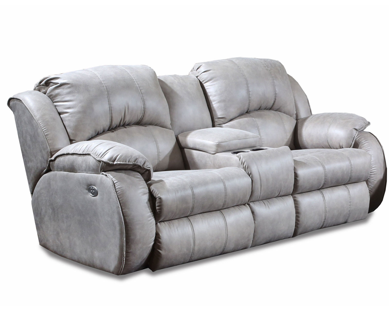 Cagney 89" Power Headrest Power Reclining Sofa (+150 fabrics and leathers) - Cagney Power Headrest Power Reclining Console Loveseat