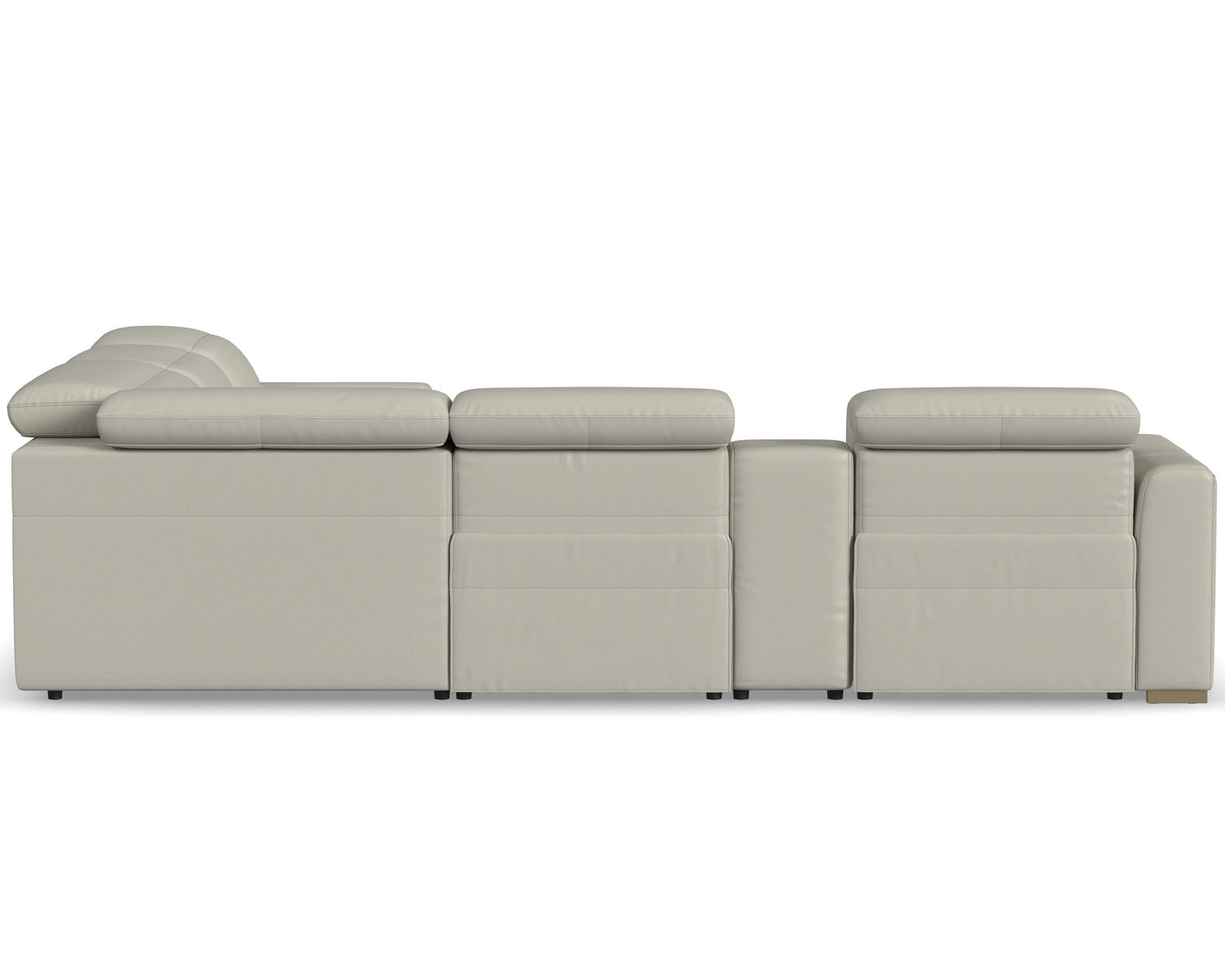 Aurora Leather Power Headrest Power Reclining Sectional (+2 colors) 749-11 - In stock - Aurora sectional rear view