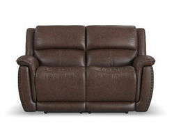 Beau 1011 Power Headrest Power Reclining Loveseat (Chocolate faux leather fabric) in stock