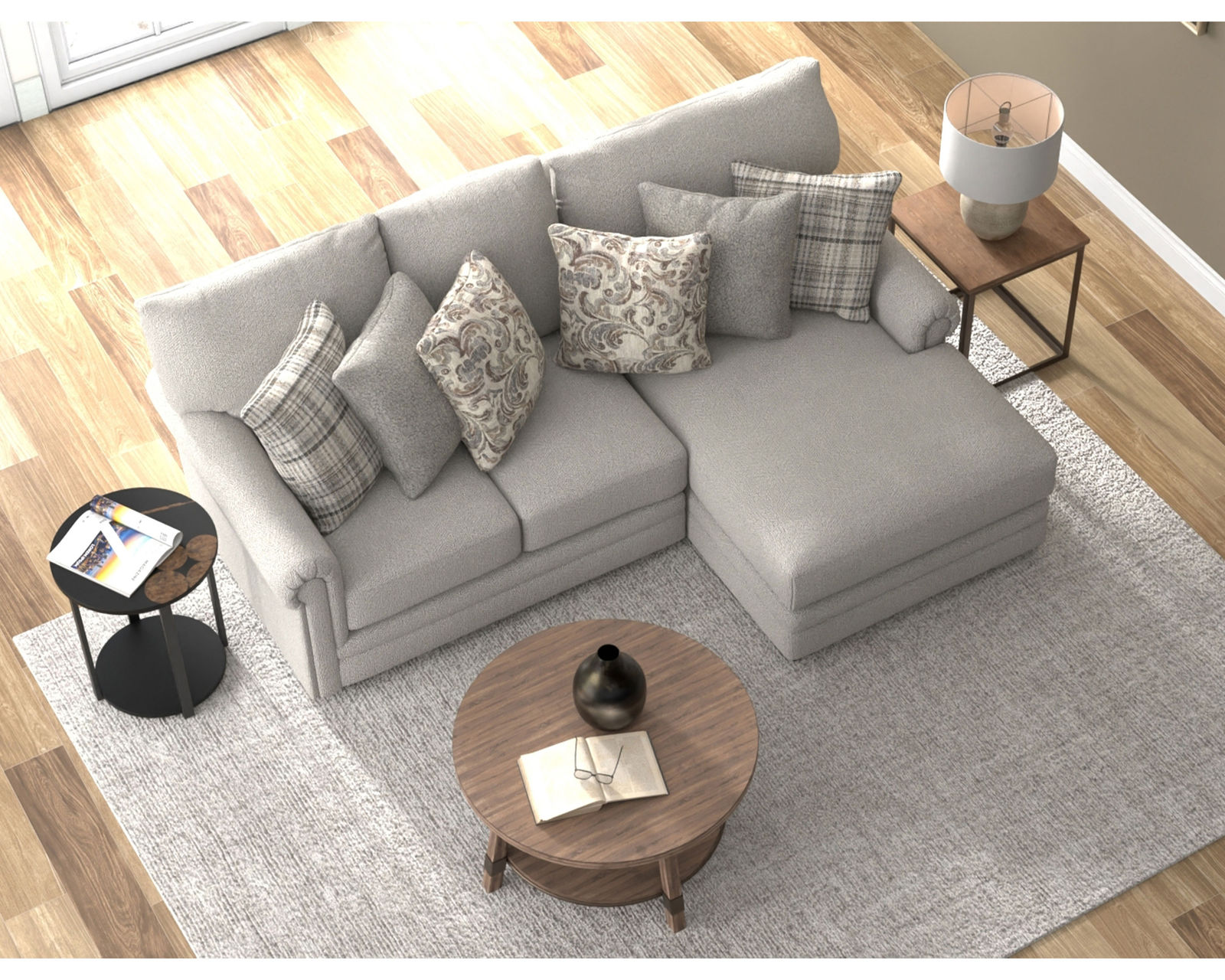 Livingston 3345 Modular Sectional (includes pillows) - Layout A: Two Piece Sectional 94" x 66"