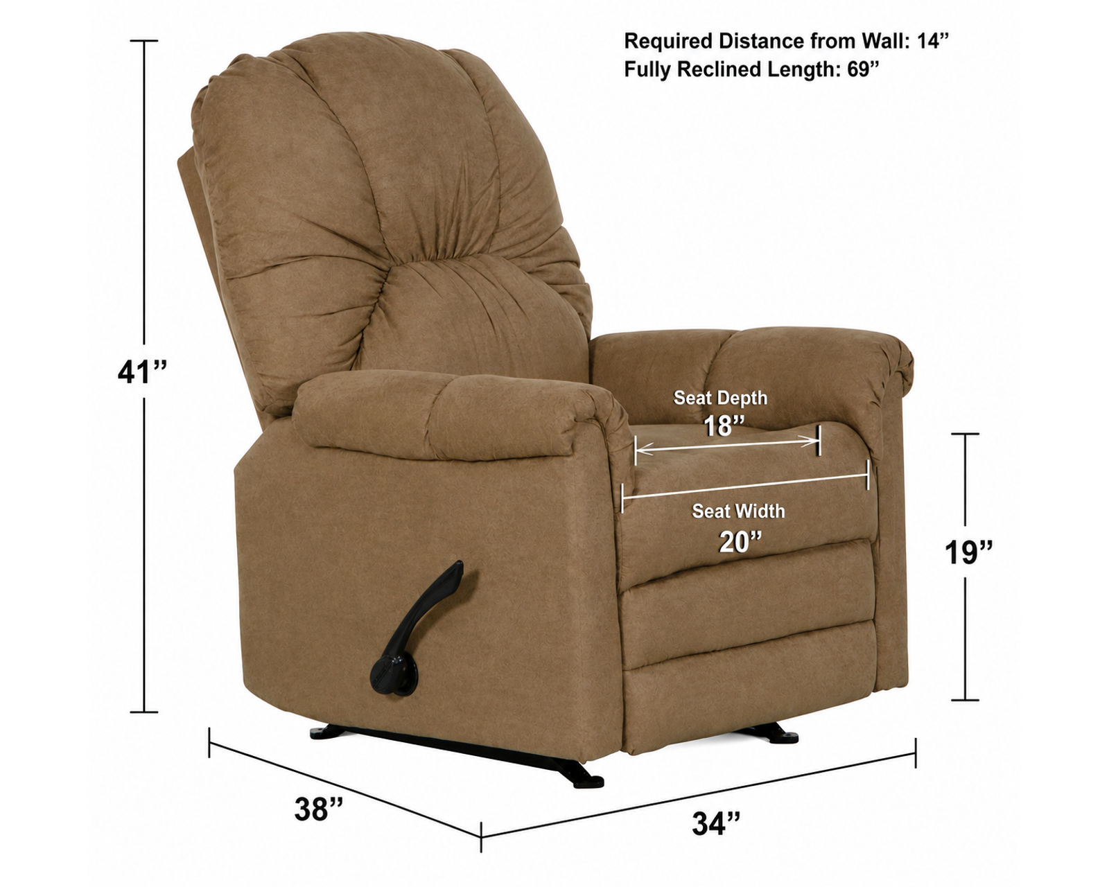 Winner Rocker Recliner A Winning Combination of Plush Comfort, Rocking Relaxation & Exceptional Value (4 Colors) - Deep Comfort. Lasting Support.