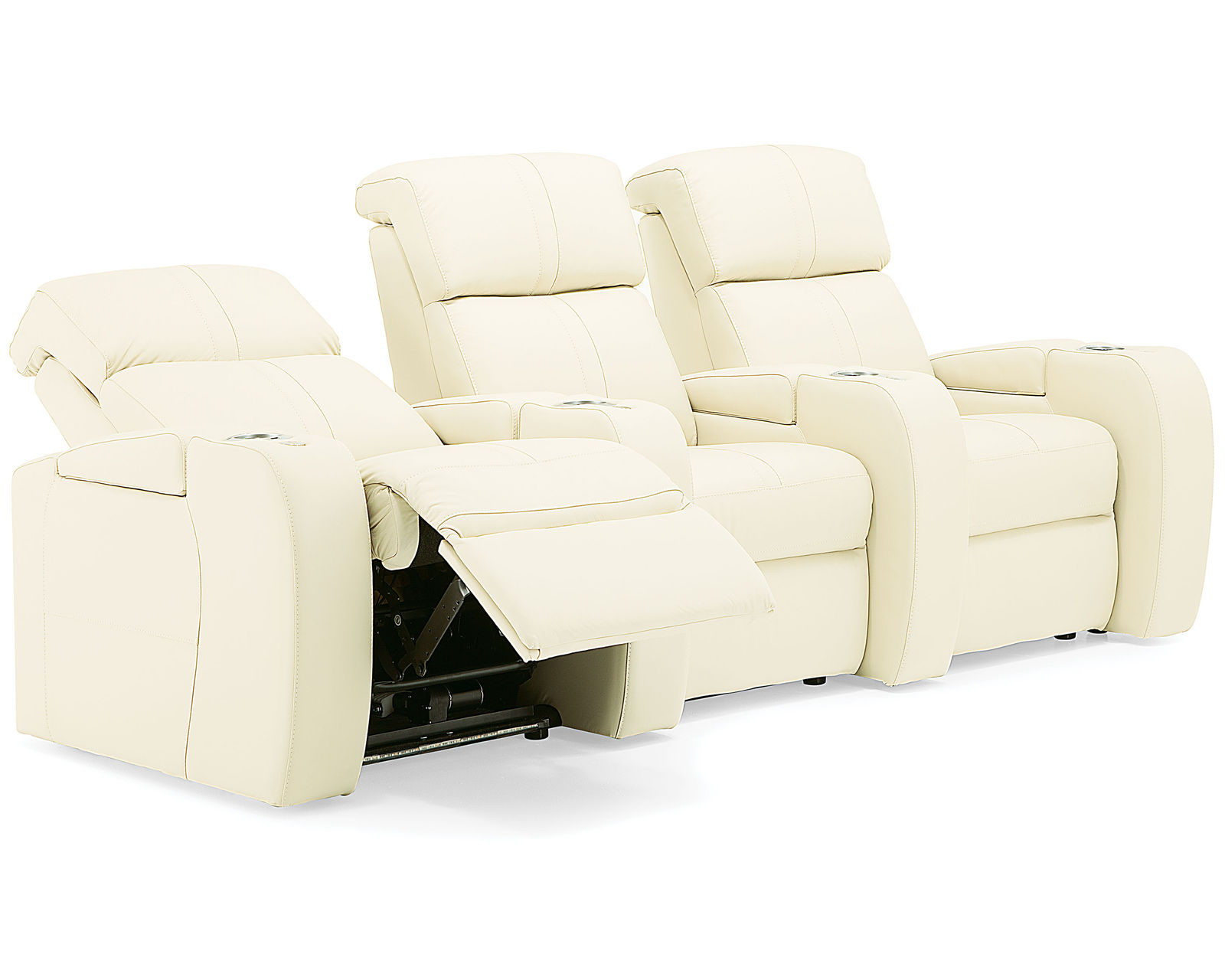 Flicks 41416 Power Reclining Home Theater Sectional (+200 colors)  - Layout D: Three Piece Home Theater Sectional Straight 101" Wide
