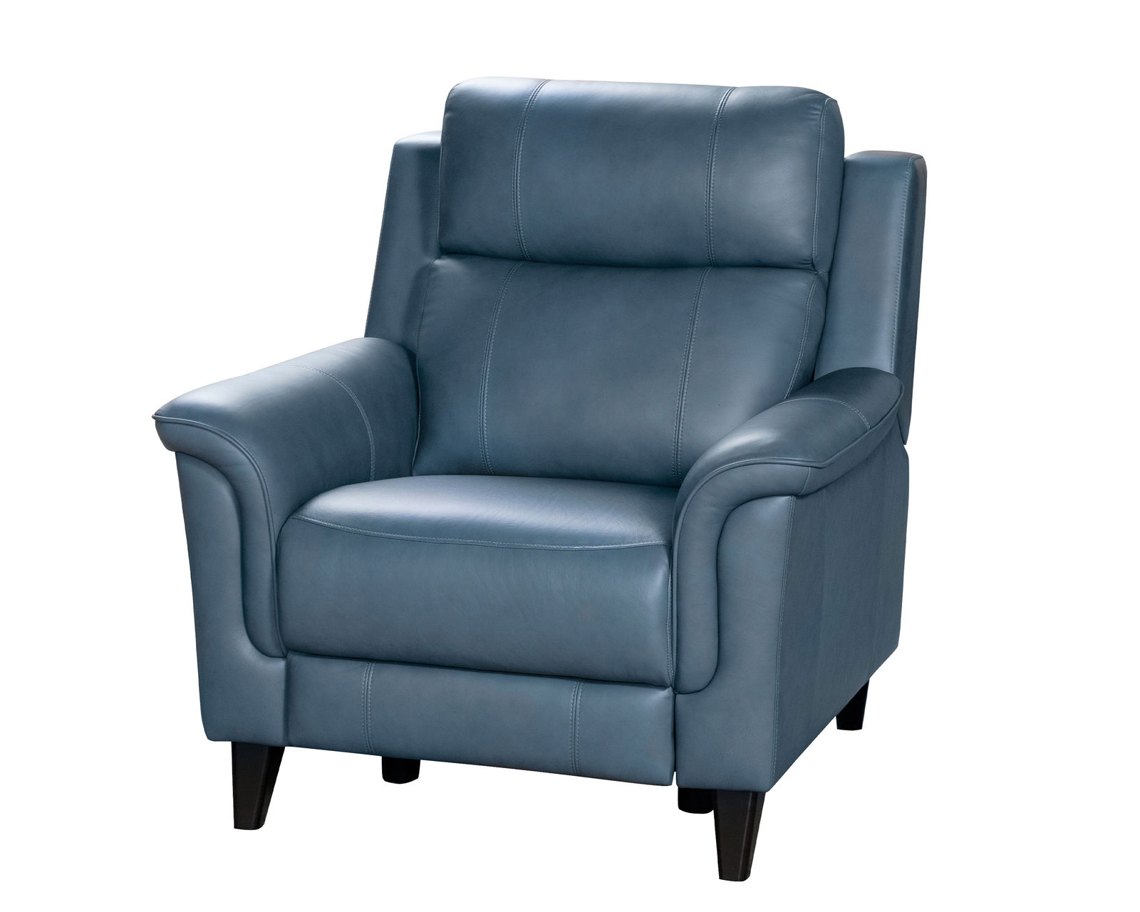 Kester Leather Power Headrest Power Recliner  (Bluegray) In stock -  All leather everywhere your body touches