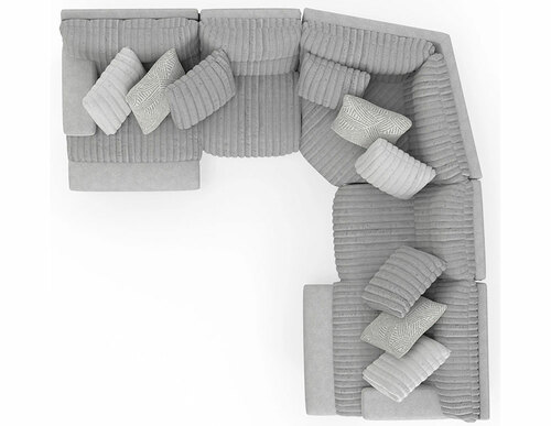 Layout K: Five Piece Reclining Sectional 127" x 127" (2 Recliners)