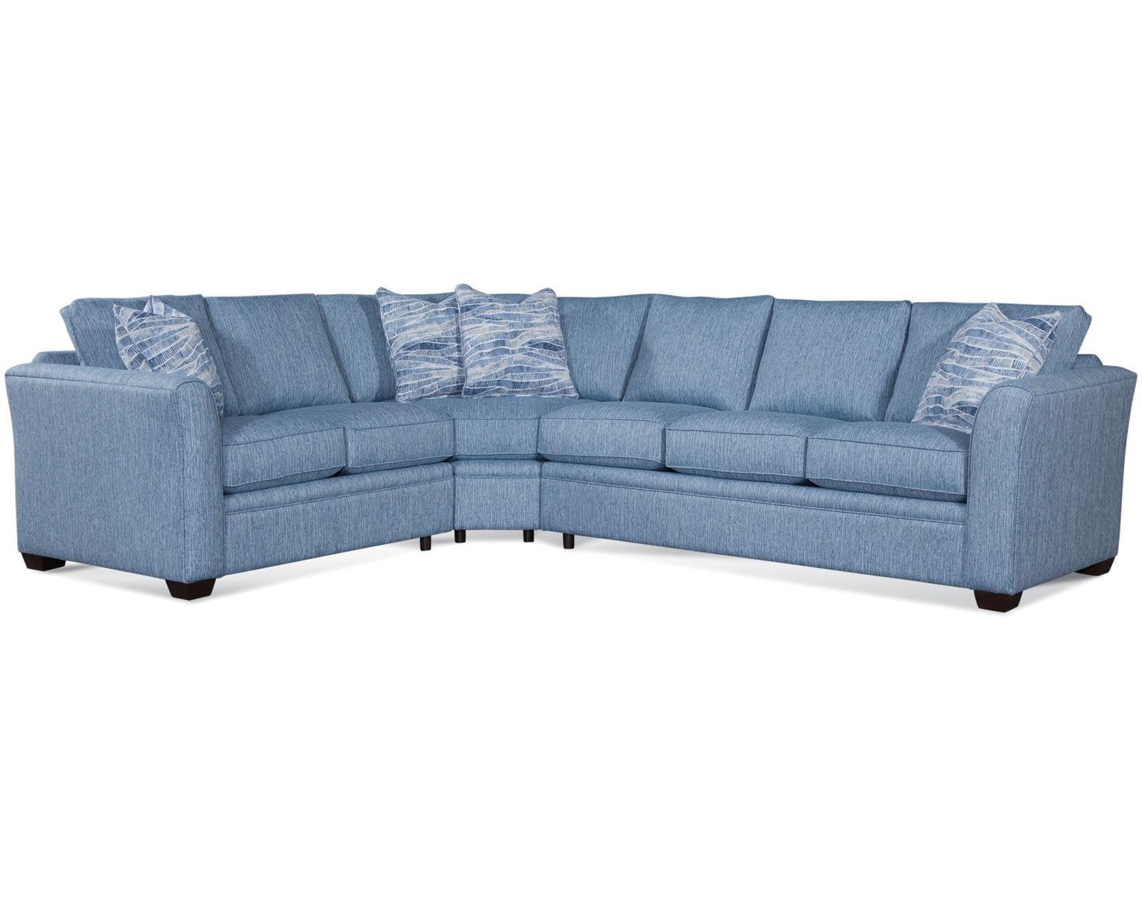 Bridgeport Stationary Sectional (+69 fabrics) - Layout C:  Three Piece Sectional 98" x 121"
