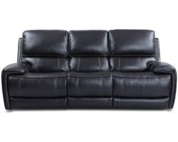 Empire Leather 87" Power Headrest Power Reclining Sofa Blackberry (In stock - Fast shipping)