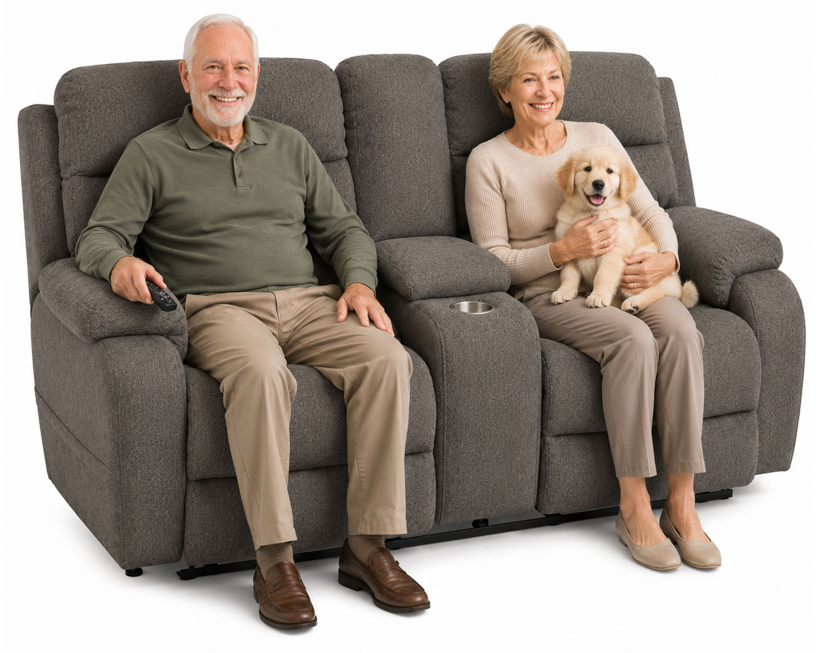 Regenerator Dual Lift Loveseat with CR3 Heat & Massage, Zero Gravity & Nanobionic Performance Fabric (2 colors) - More Comfort. More Confidence. More Freedom.