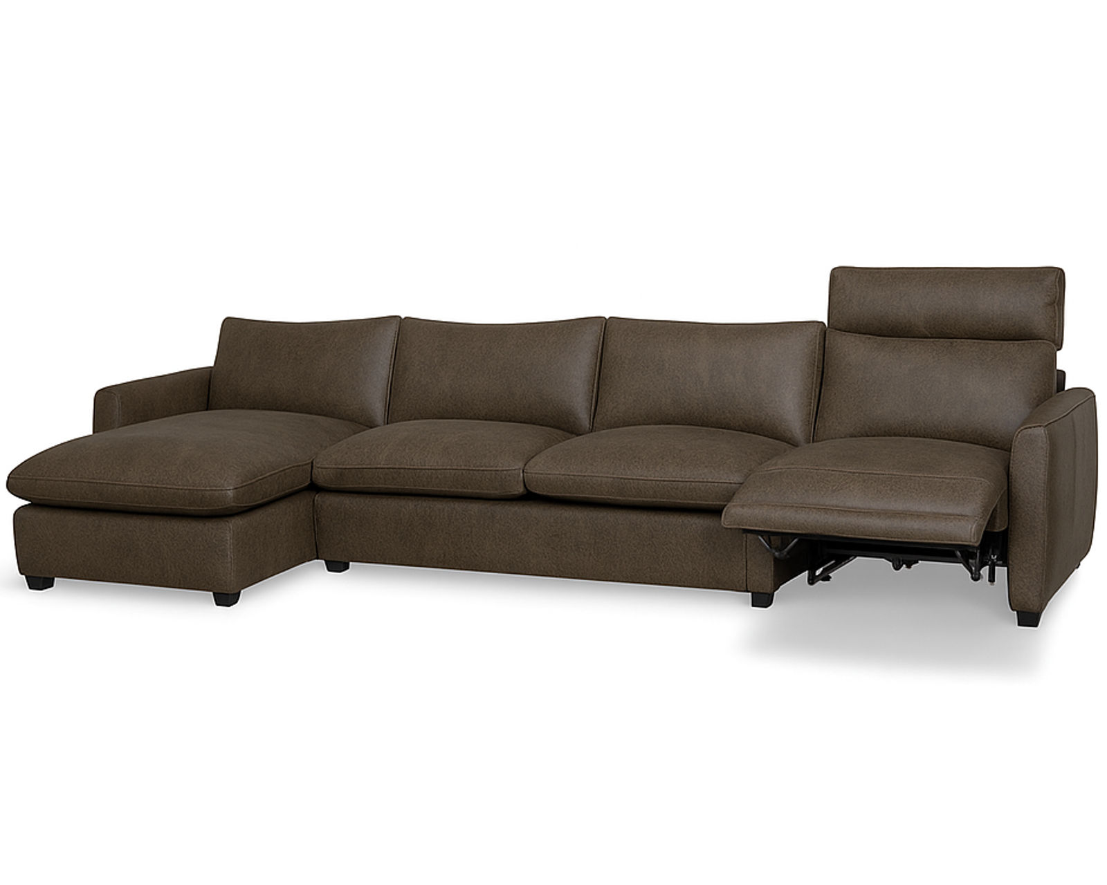 Laguna 77752 Power Reclining Sectional (+100 leathers) - Layout Q: Three Piece Reclining Sectional 64" x 137"