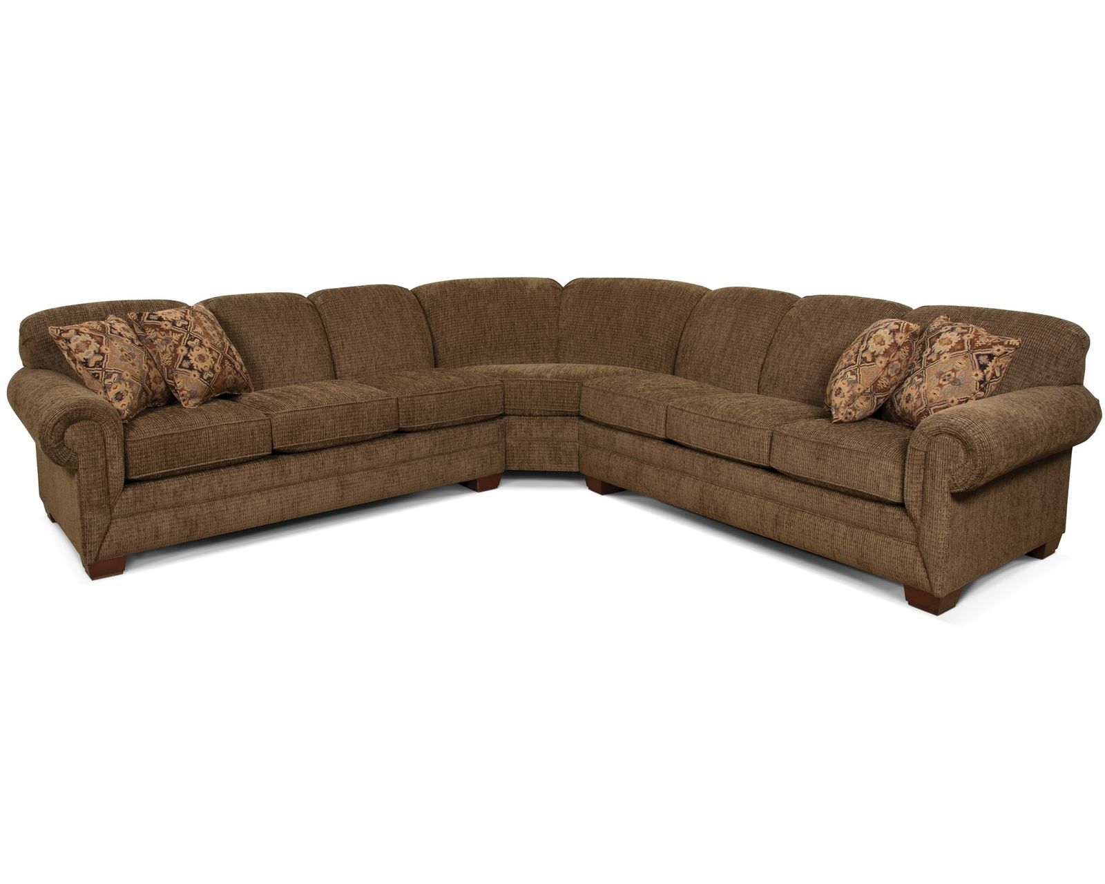 Monroe Sleeper Sectional  (+101 Standard and Performance Fabrics) - Layout F:  Three Piece Sleeper Sectional 125" x 125"