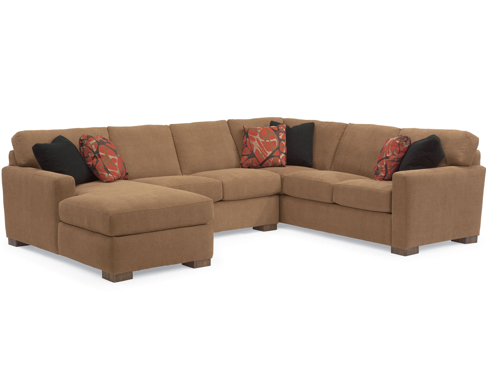 Bryant 7399 Sectional (+100 fabrics) - Sectional Layout F:  Only the highest quality fabrics go on Flexsteel Furniture