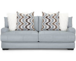 Valentia 909 Stationary Leather Sofa (87") Includes Pillows