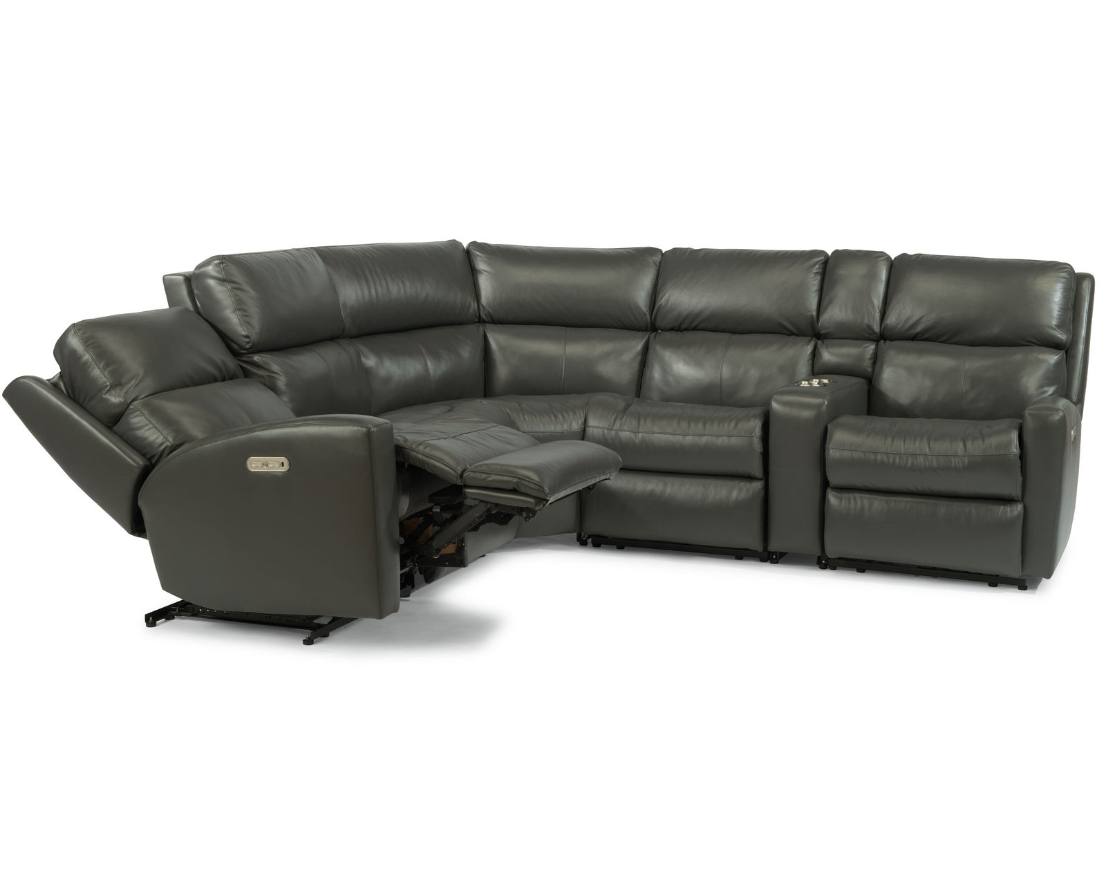 Catalina Leather Reclining Sectional (Colors Available) - 100% top-grain leather everywhere your body touches.