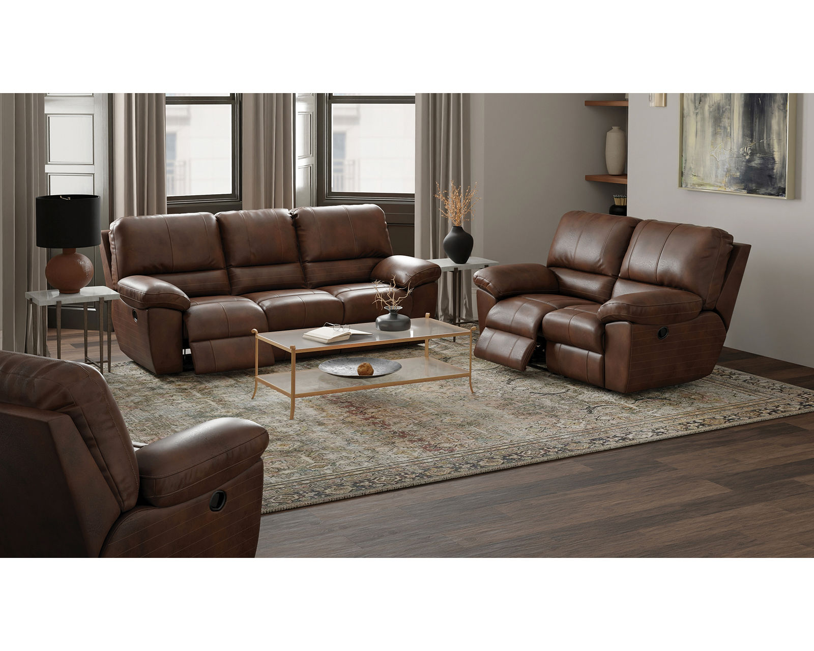 Stetson 91" Lay Flat Reclining Sofa (2 colors) leather like fabric - The Perfect Seat After Every Long Day.