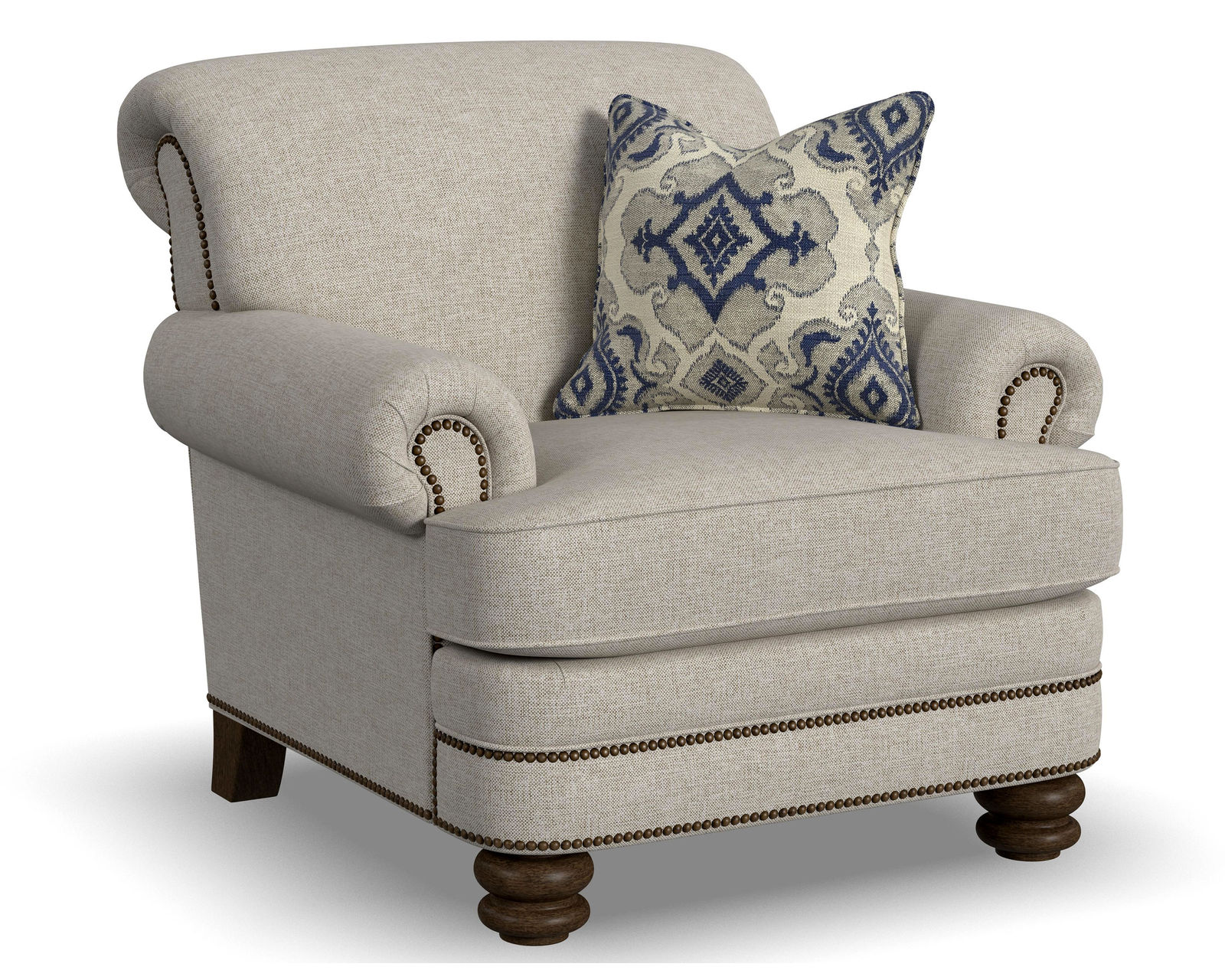 Bay Bridge 7791 Nailhead Sofa (+100 fabrics) 85" - Bay Bridge Nailhead Chair