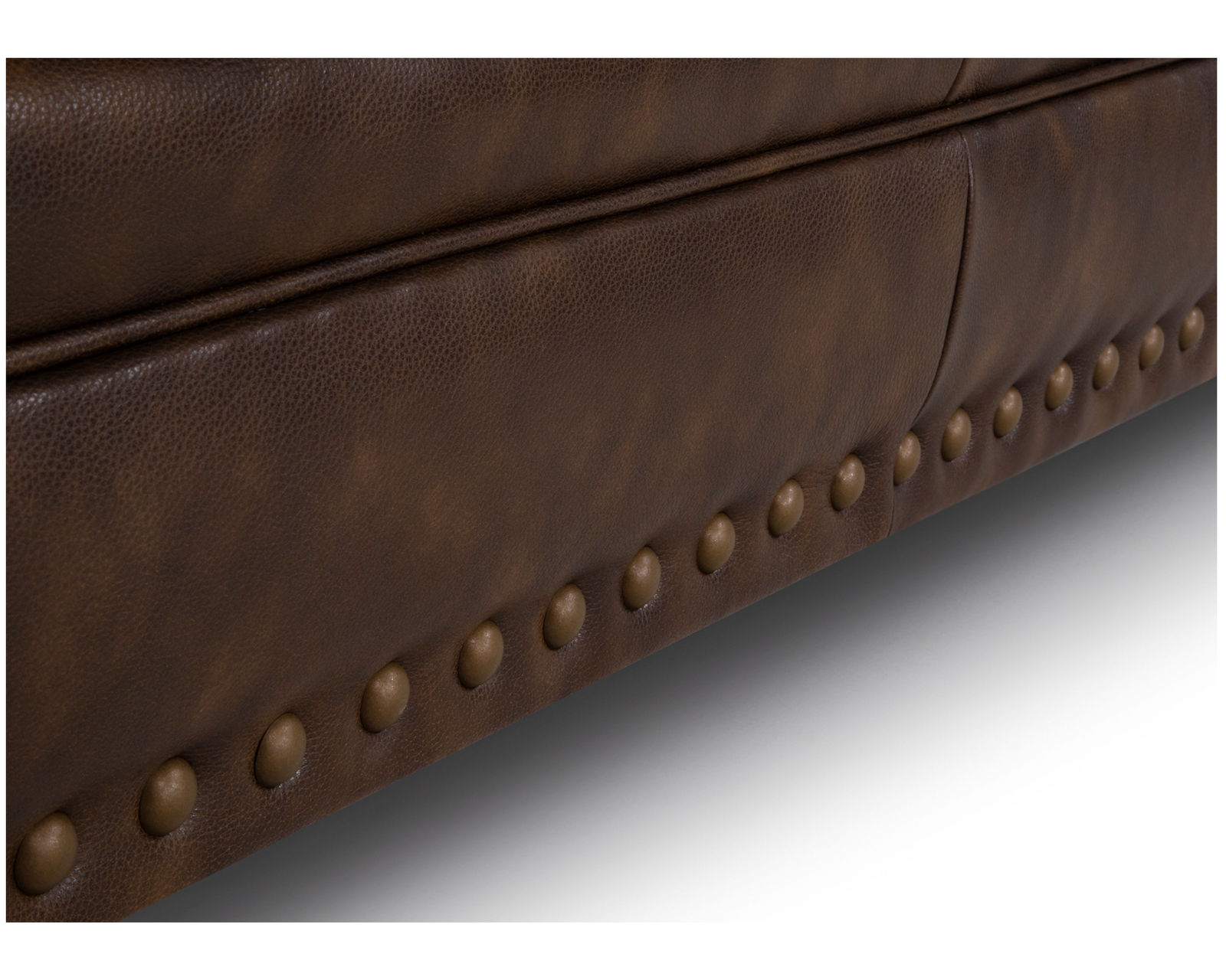Tula Leather Sofa (93") Includes pillows - Brass Nailhead Trim