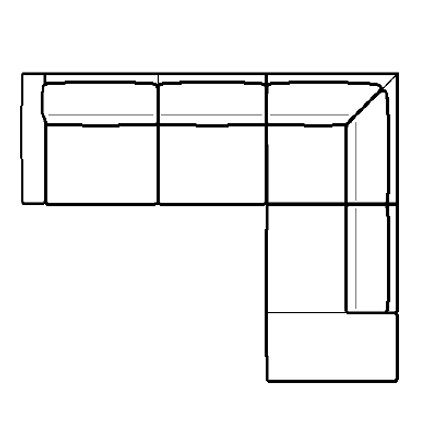 Layout C: Two Piece Sectional 110" x 90"