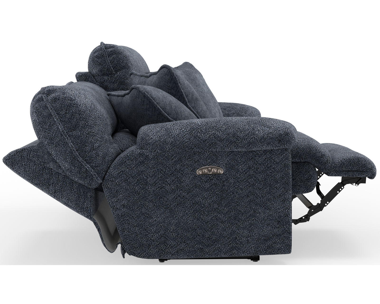 Paxon 90" Power Reclining Sofa with Power Headrests & Deep Seat Recline - 400 lb. per seat (includes pillows) - Extra deep reclining seat for extra comfort