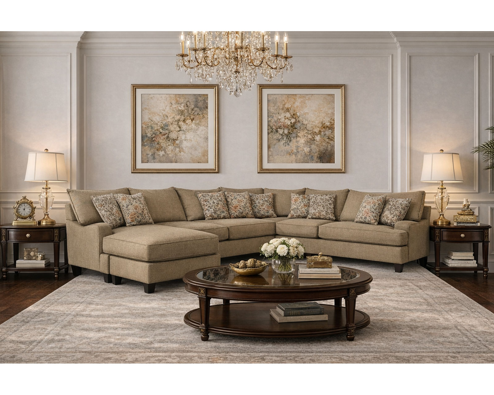 Catalina Stationary Sectional (+100 Standard and Performance Fabrics) - Layout G: Four Piece Sectional 145" x 145"