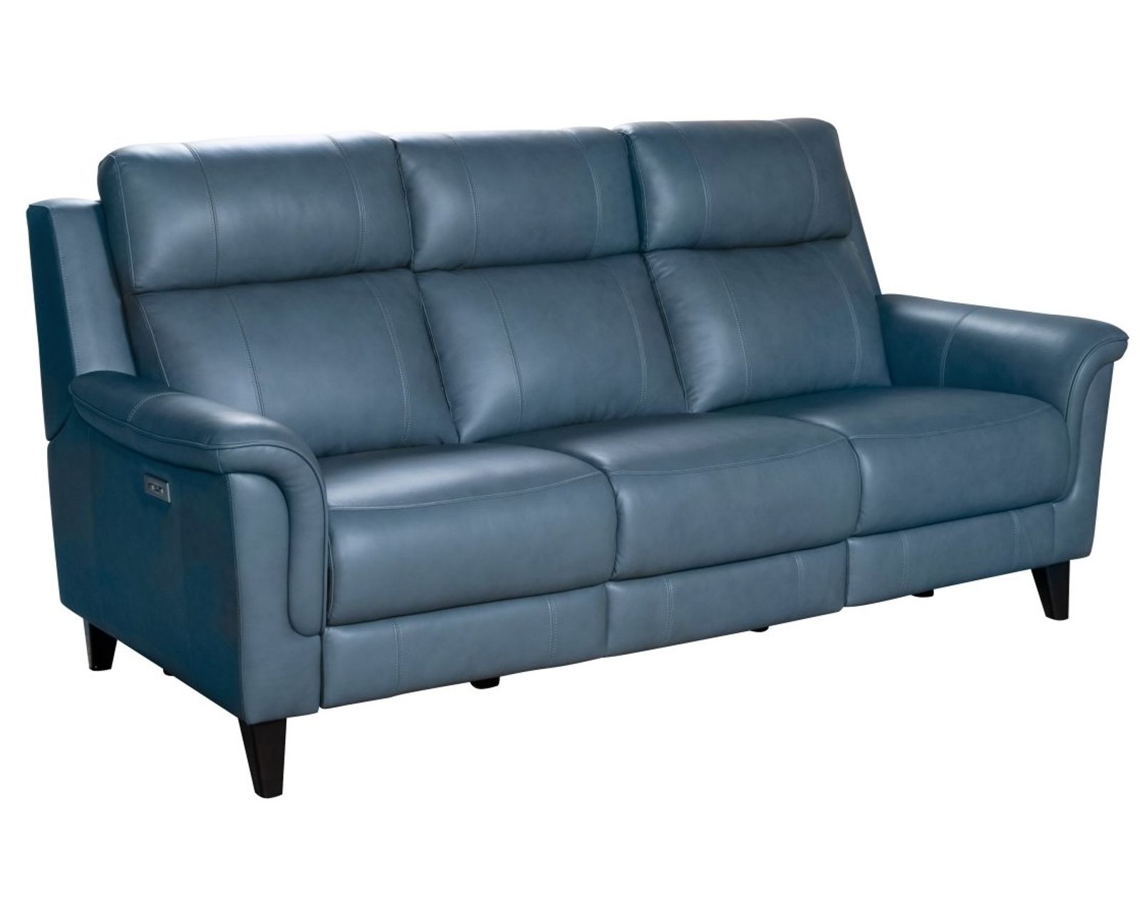 Kester 86" Leather Power Headrest Power Reclining Sofa (Mint) In stock - Also available in leather color Bluegray