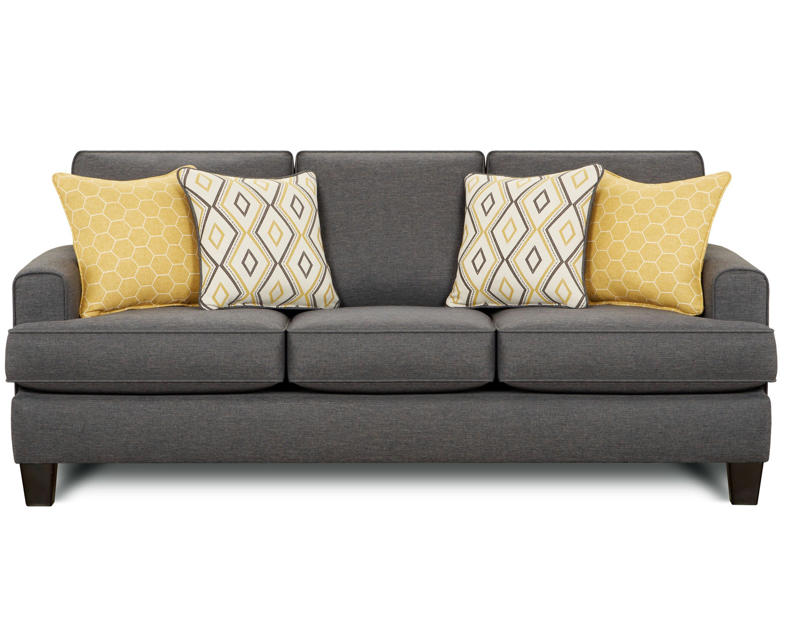 Maxwell Gray Dijon 85" Sofa 2600 (includes pillows)
