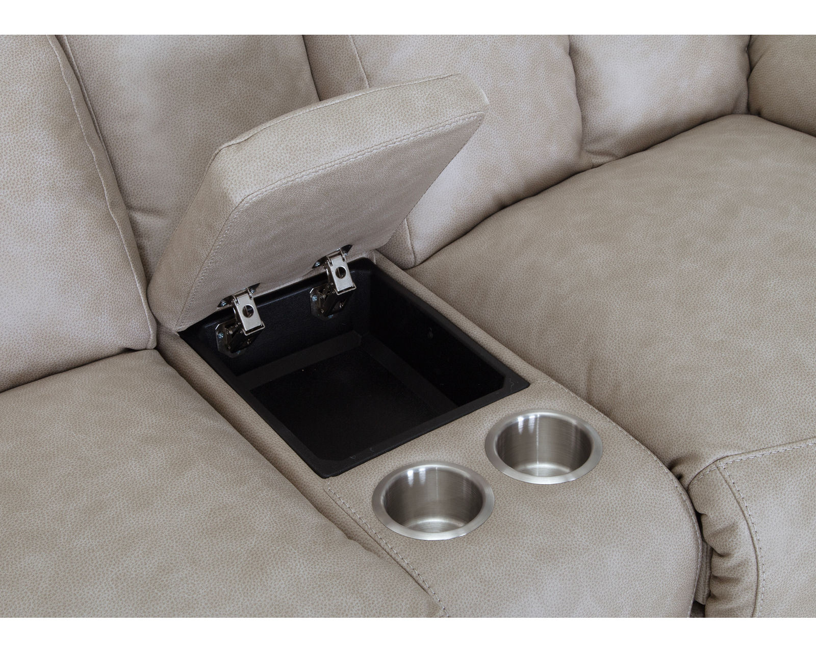 Warner 653 Reclining Sofa Latte (90") - Center Console Includes Storage and Cupholders