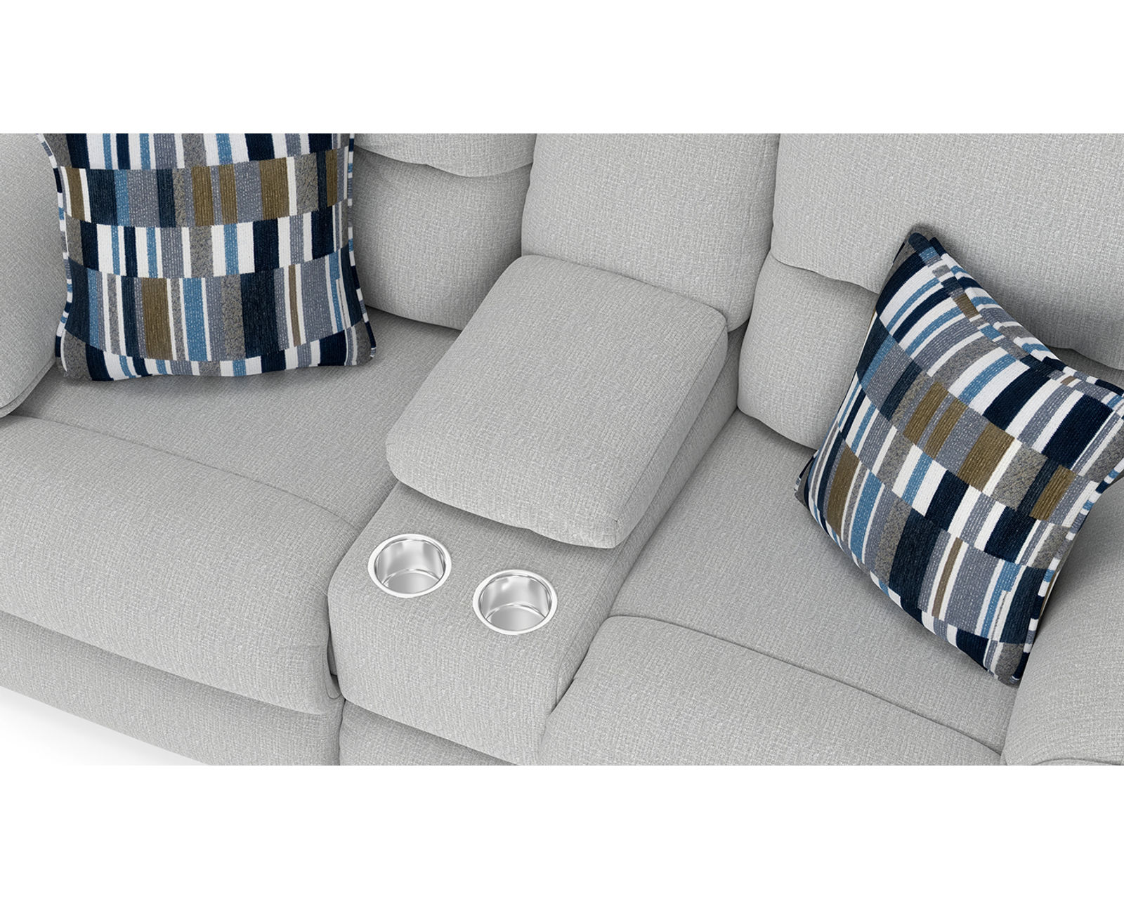 Lenny 90" Power Lay Flat Reclining Sofa (2 colors) - Center Console features Metal Cupholders and Storage