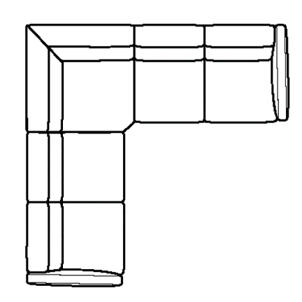 Layout C: Five Piece Sectional 100" x 100"