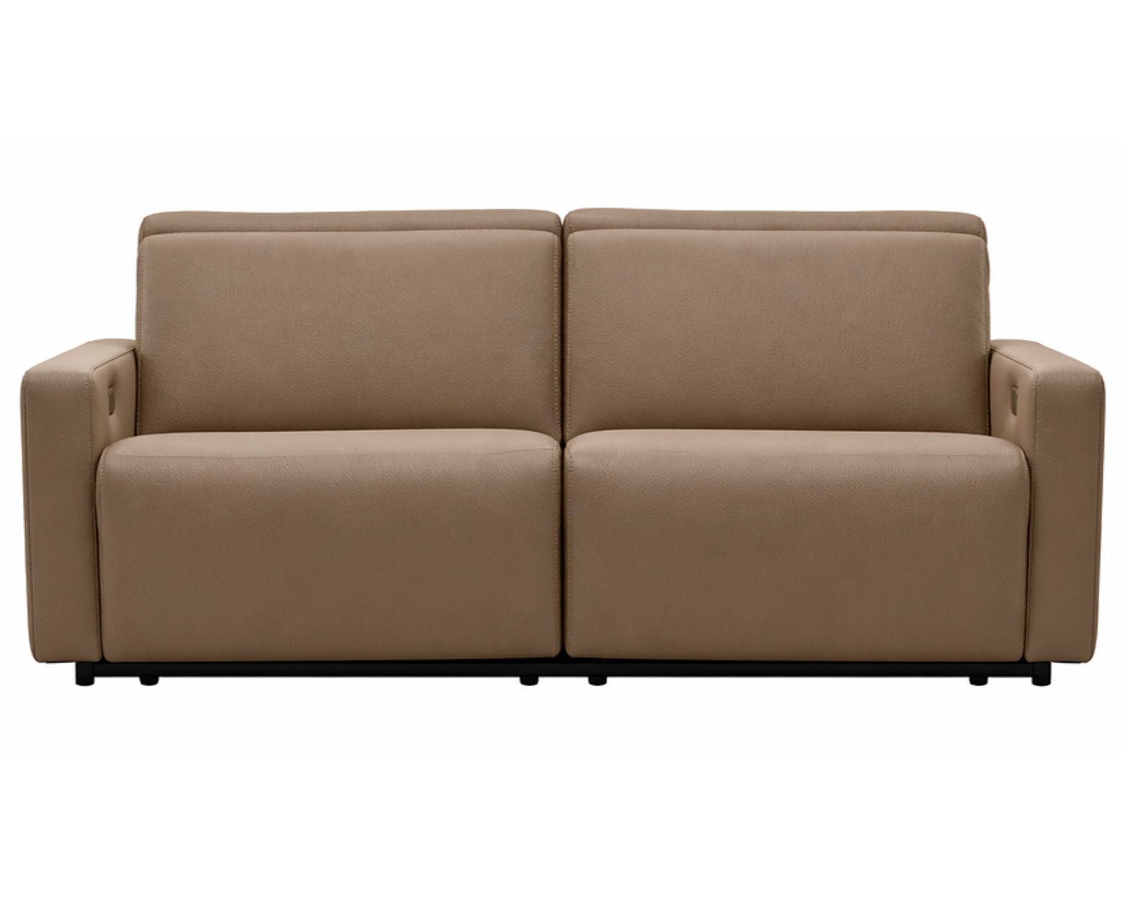 Patty Dual Power Reclining Sofa — Available in Standard & Wide Cushions, 140+ Leather Options, and 77", 80", or 109" Widths - Patty 70" Power Headrest Power Reclining Console Loveseat (two cushions)