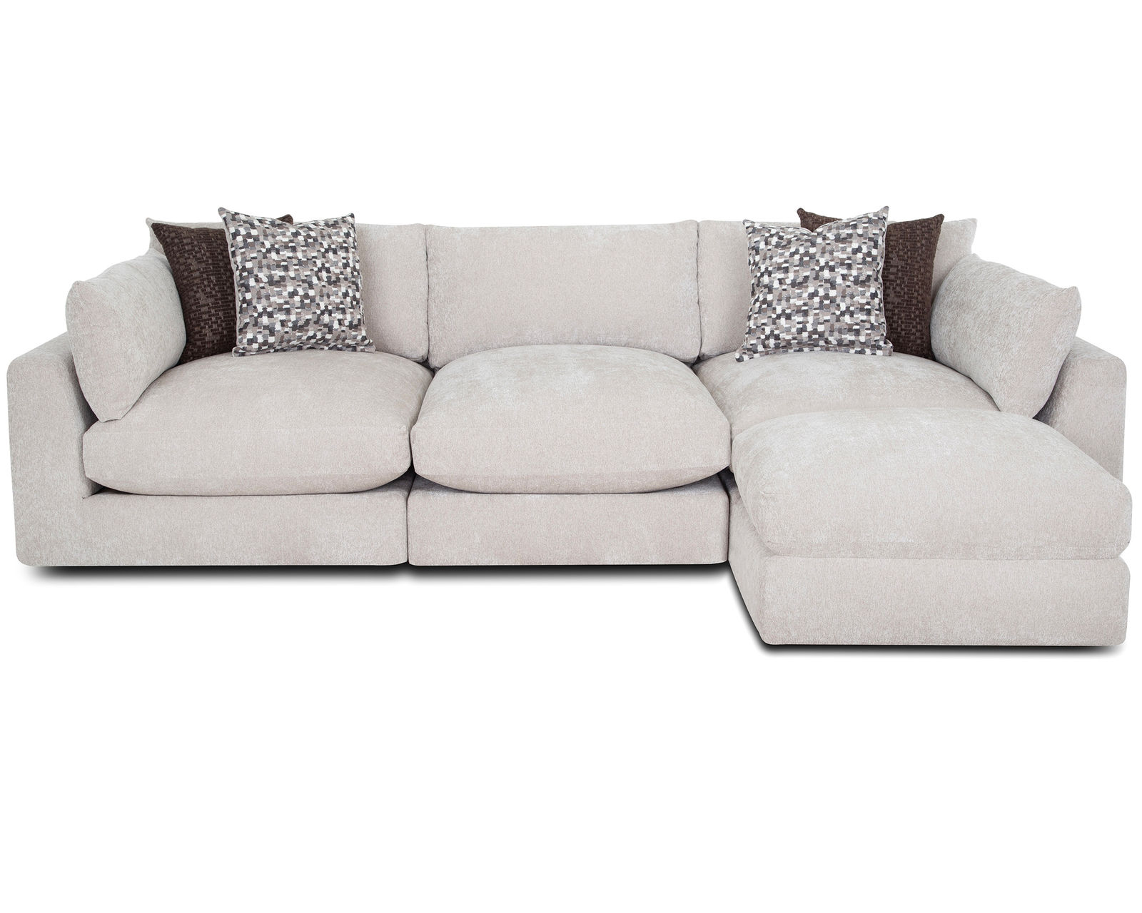Pollock 965 Modular EXTRA Deep Seating Sectional (So Deep, It’s Almost a Bed) - Layout C: Four Piece Sectional 130" x 88.5"