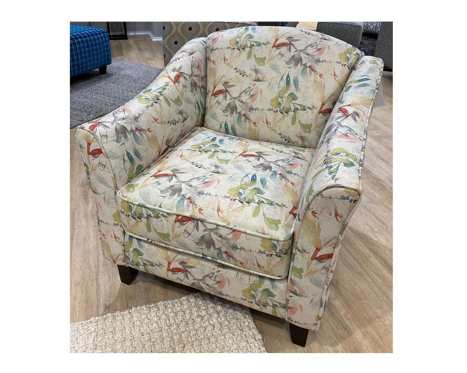 Jonah Linen Three Piece Sectional (Includes Pillows)  - Jasmine Lilly Accent Chair