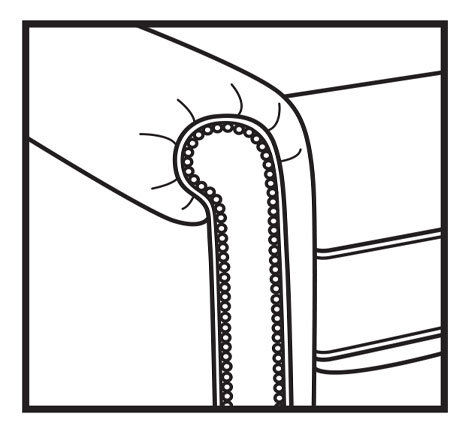 3: Panel Arm w/ Nailheads