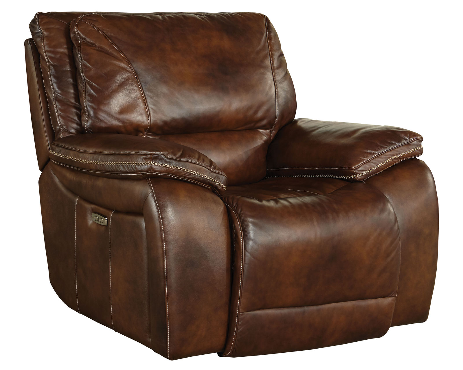 Vail 87" Power Headrest Power Reclining Leather Sofa (In stock - Fast shipping) - Vail Leather Power Headrest Power Recliner
