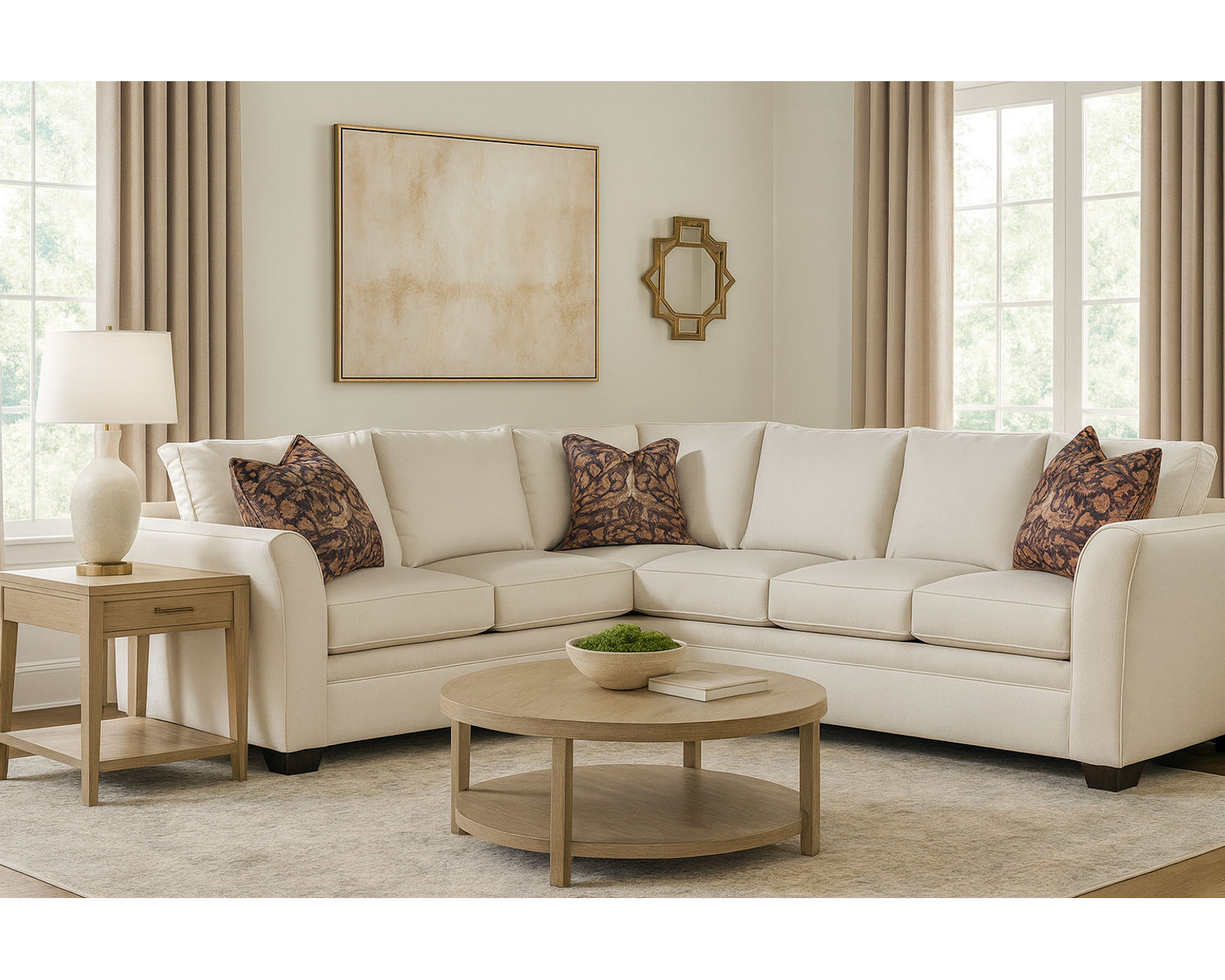 Bridgeport Queen Sleeper Sectional (+69 fabrics) - Layout A: Two Piece Right Side Queen Sleeper 92" x 116"