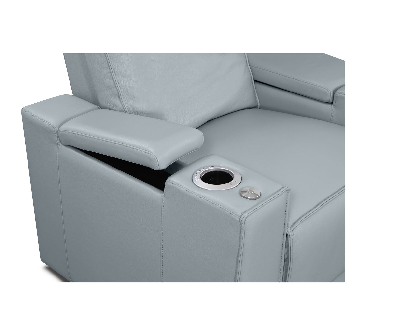 Ace 41472 Triple Power Home Theater Sectional (+200 colors) - In Arm Storage