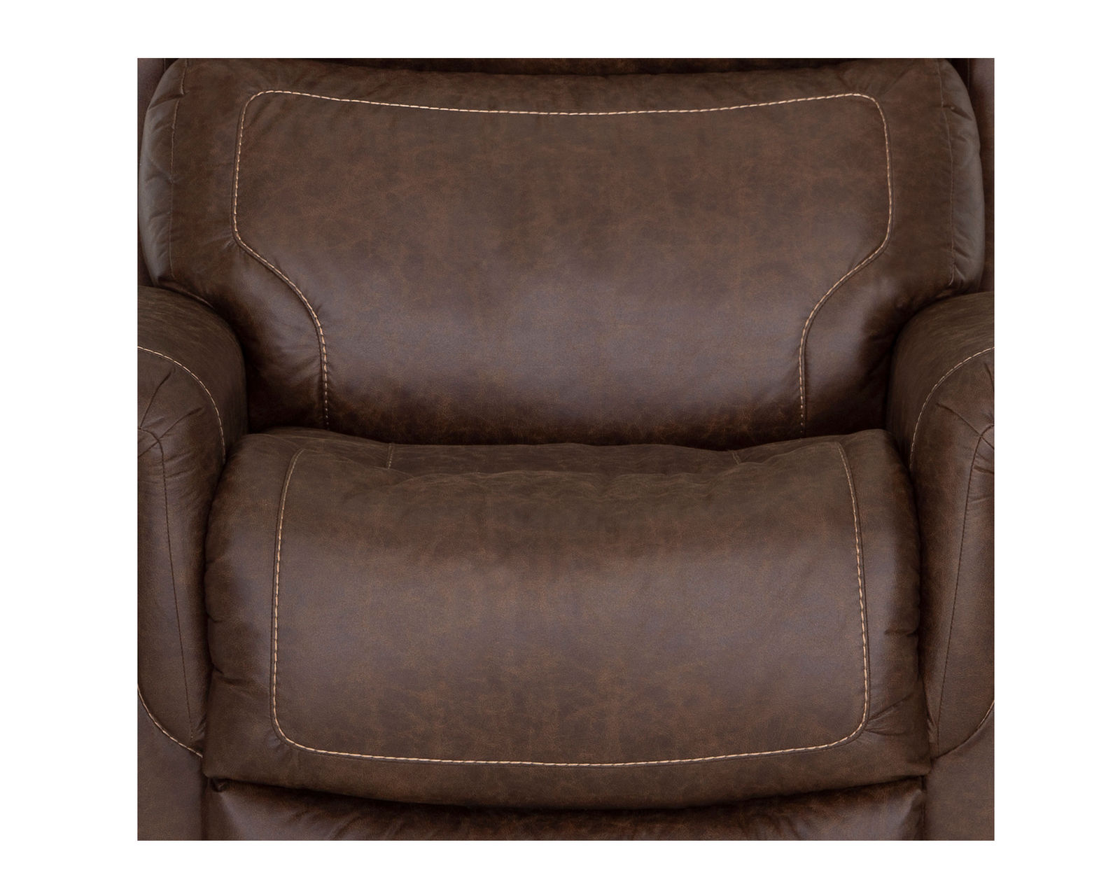 Brixton 648 Rocker Recliner (Brown Faux leather like fabric) - Brixton 648 Rocker Recliner