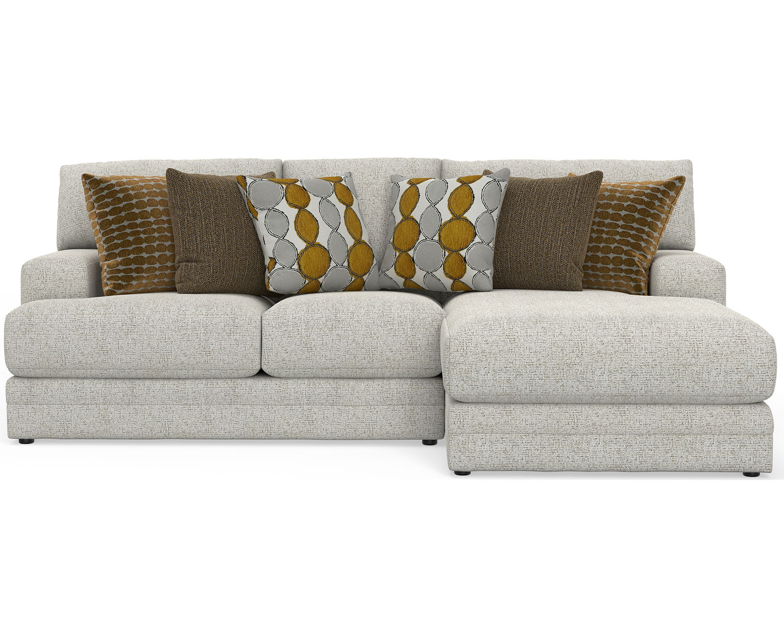 Tori 3 Piece Chaise Sectional (Includes pillows)