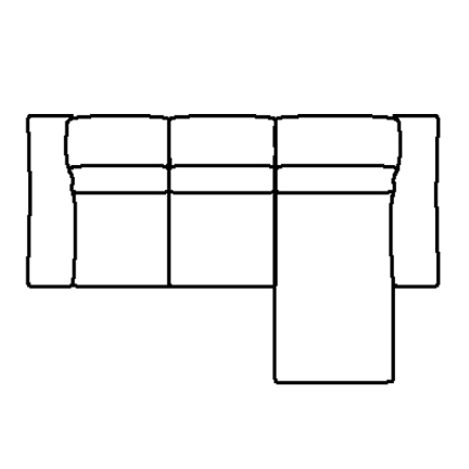 Layout B: Three Piece Sectional (1 recliner) 93" x 63"