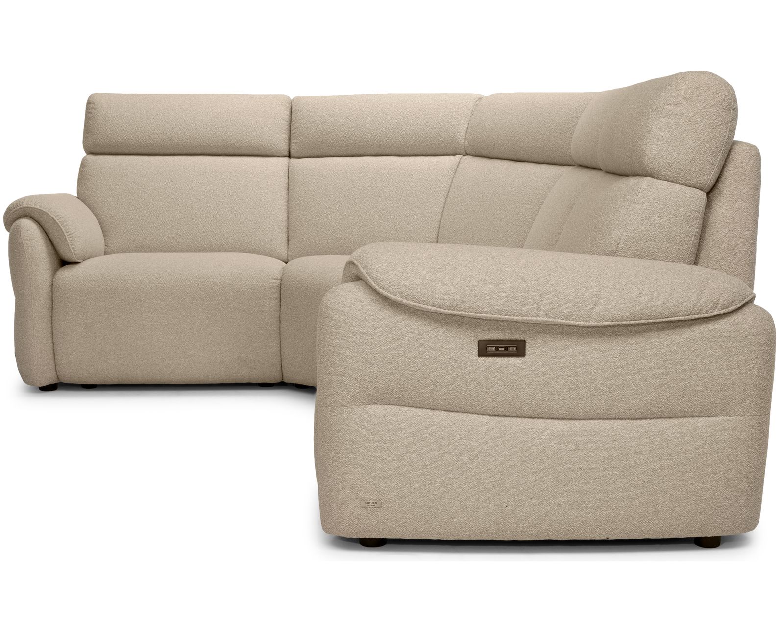 Houston C280 Zero Gravity Power Headrest Power Reclining Sectional (+50 leathers) - Layout D: Four Piece Reclining Sectional 95" x 117" (1 recliner)