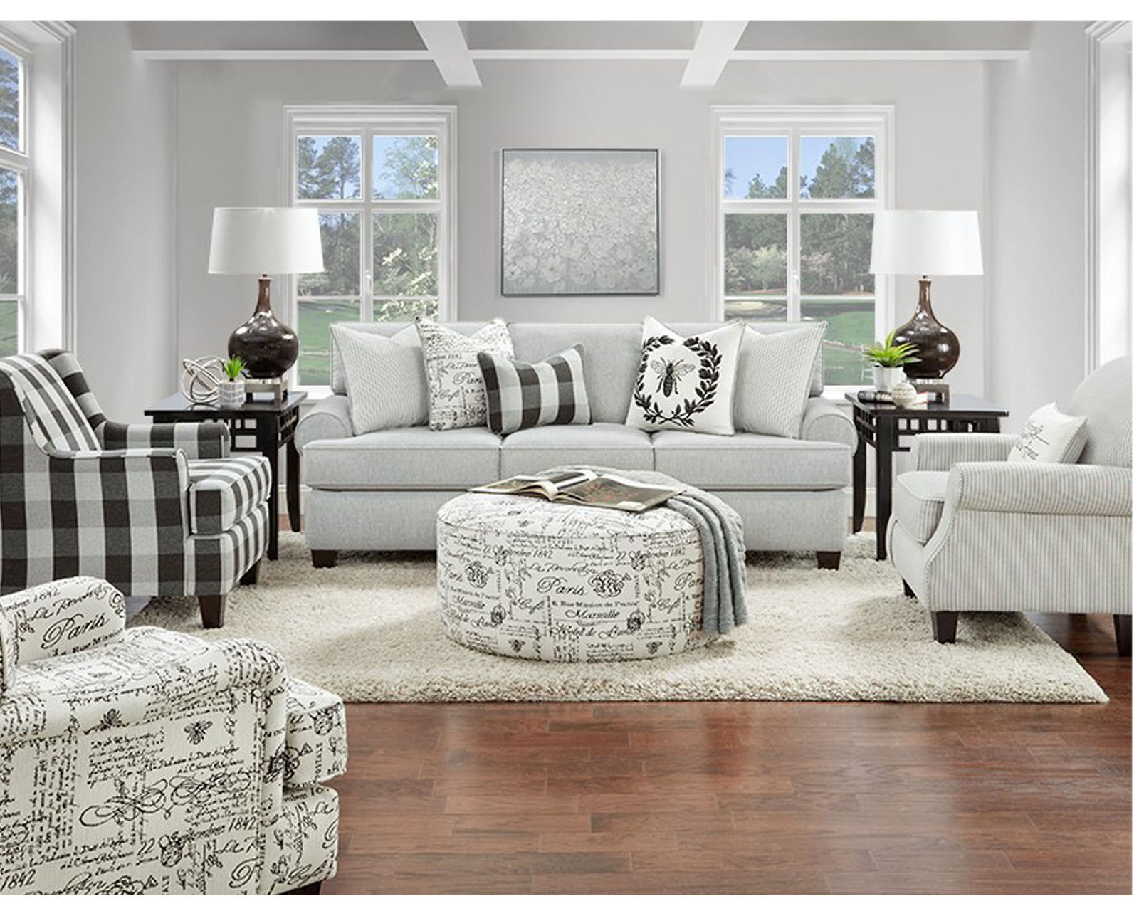 Dizzy Iron 88" Sofa - Entire room available