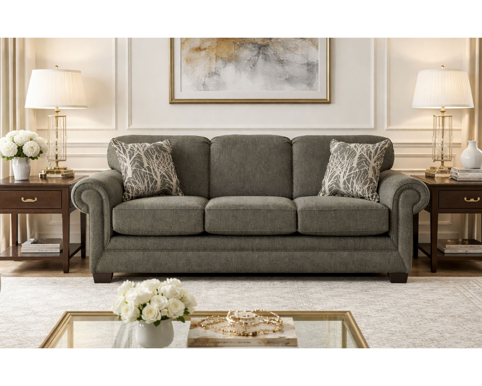 Monroe 87" Sofa  (+101 Standard and Performance Fabrics) - Monroe 1435R Sofa